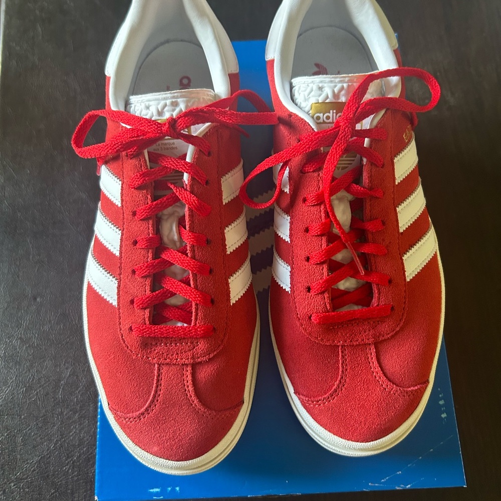 Adidas Red and White Women's Sneakers